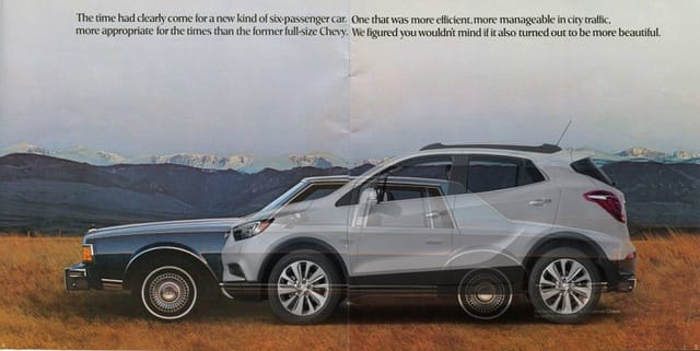 CC reader and Cohort poster Chris Cieslak sent me an overlay he made in Photoshop of a current Buick Encore and a more recent car, inspired by seeing the two [&hellip;]