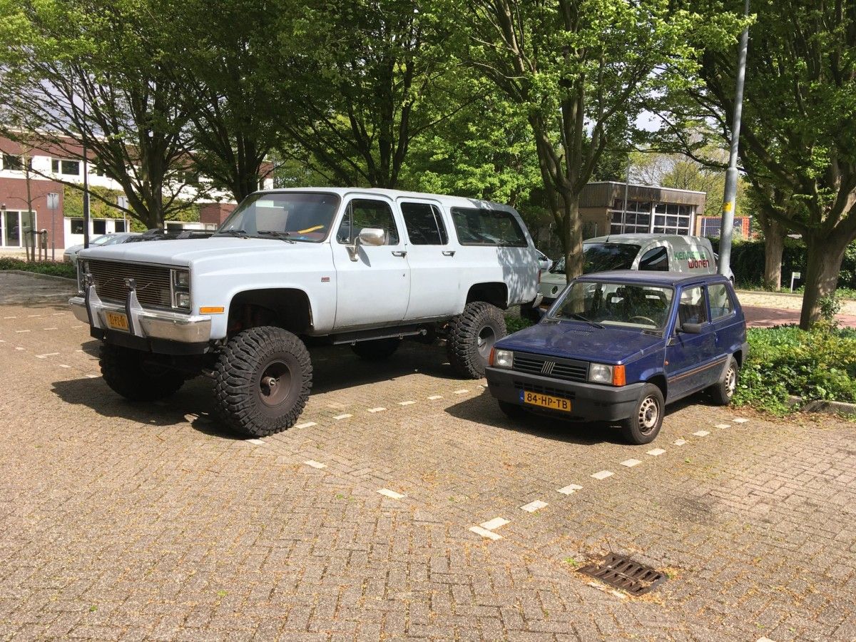 Cohort Pic(k) of the Day #2: Chevrolet Suburban 4×4 and Fiat Panda – Another Study In Contrasts, In Amsterdam by Corey Behrens