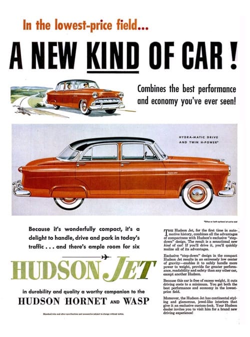 Junkyard Classic/Automotive History: 1955 Rambler Cross Country - How Rambler Won The Compact And Price Wars Of The 1950's And Saved AMC 33 Hudson Jet 1953 ad
