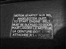 COAL: 1990 VW Jetta - Fahrverschmerzen 5 Jetta Seatbelt label