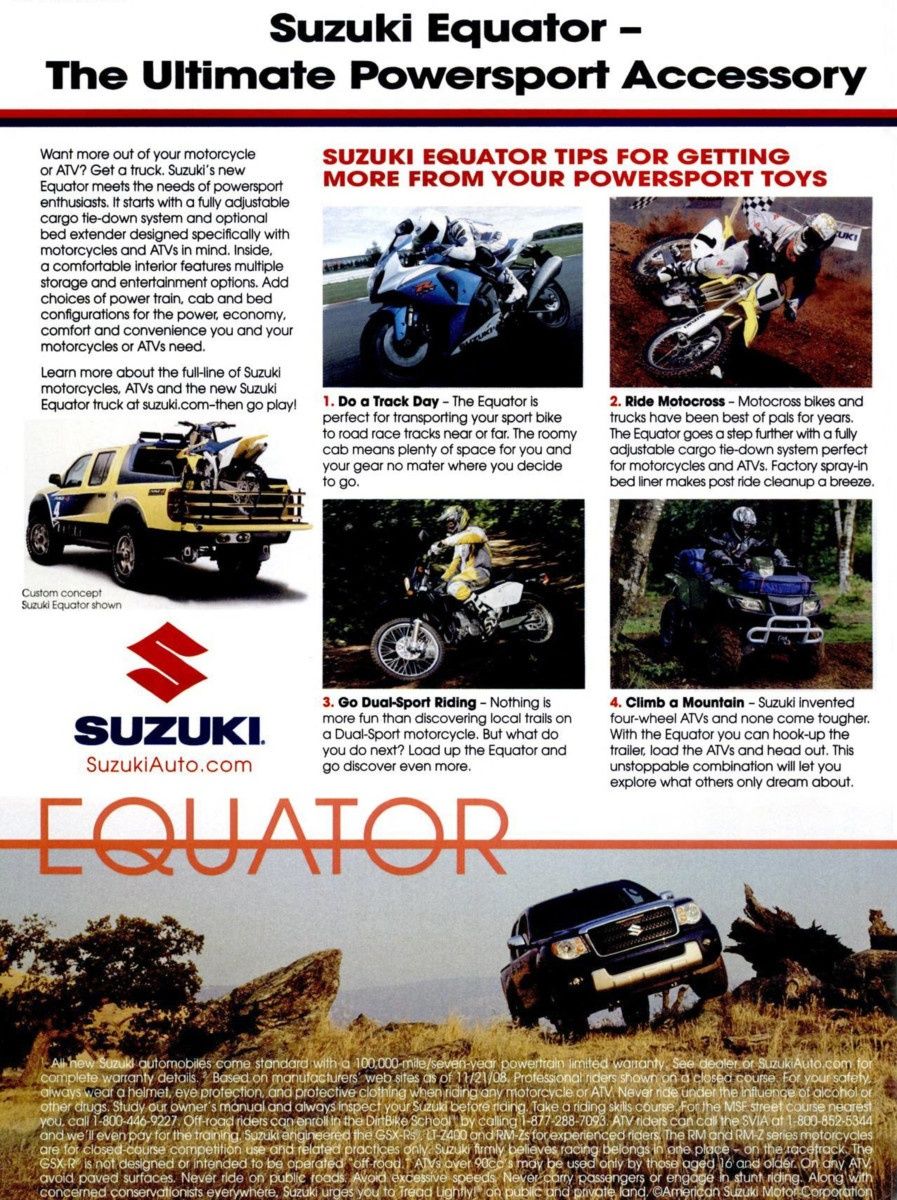 Curbside Capsule: 2009-12 Suzuki Equator - Suzuki's Last Frontier In Badge Engineering 3 2009 Suzuki Equator ad