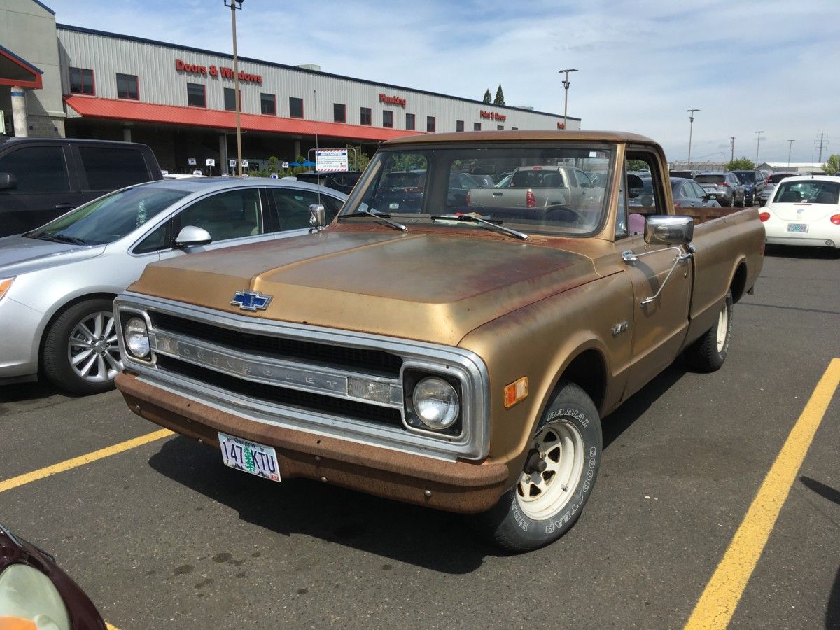 This fine old Chevy pickup was parked right across from my old Ford at Jerry’s one day recently. Nice patina! But then the bumper caught my eye. Patina?