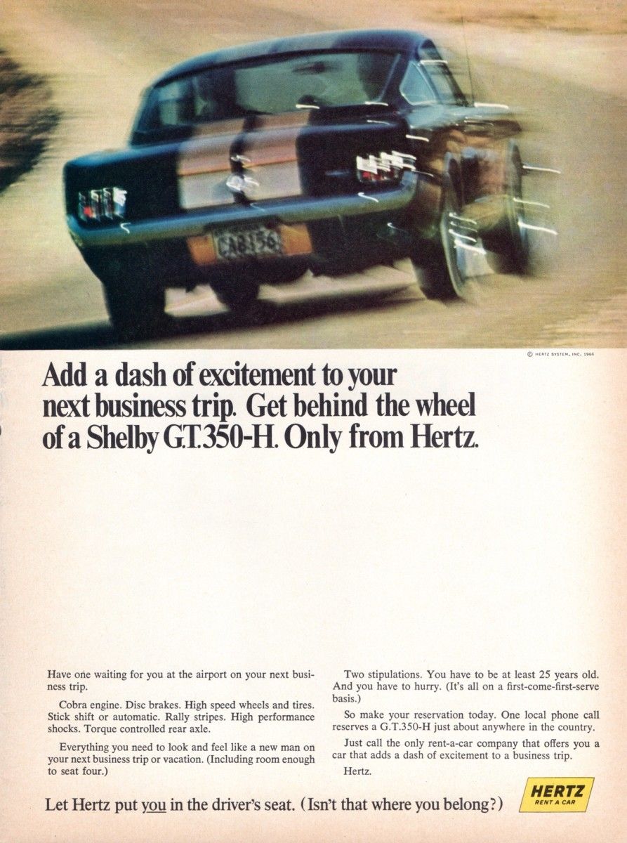 Some 885 GT350-H models were built for Hertz. The first 85 had four speed manuals; the rest automatics. Too many of the four speeds were raced on weekends and came [&hellip;]