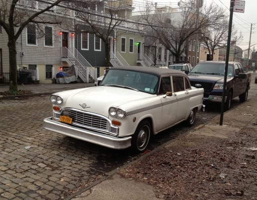 (first posted 6/15/2015)    This 1970s-era Checker Marathon photographed in Red Hook, Brooklyn has some interesting parallels to its surroundings. For many years, Red Hook was just a simple, industrial neighbourhood, [&hellip;]