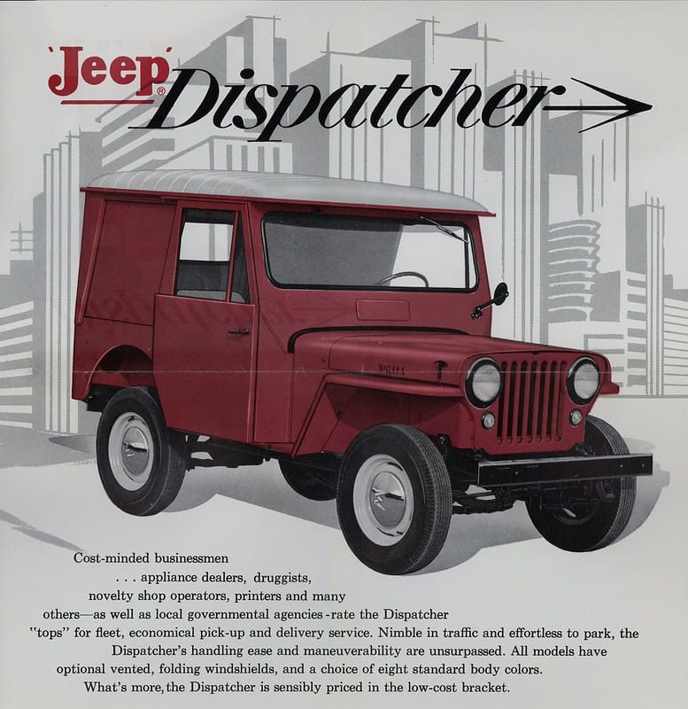 Vintage Ad: 1961 Willys Jeep Dispatcher I didn’t realize that Willys was still building the flathead “Go Devil” four this late.