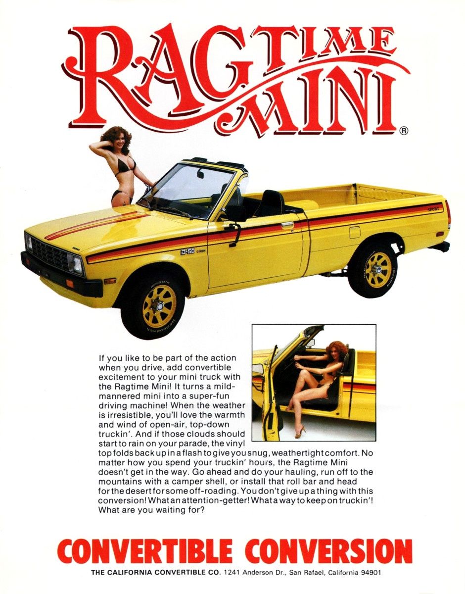 Curbside Classic: 1989 Dodge Dakota Sport Convertible - All Trends Have Their Limits 3 California Convertible Co. Ragtop Mini Ad