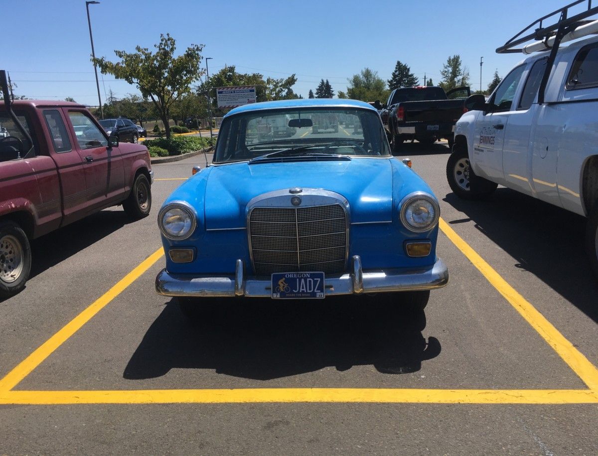 This bright blue old Benz was unavoidable at Jerry’s home improvement store the other day. Not quite the factory shade of blue it started life wearing, but then this 190 [&hellip;]