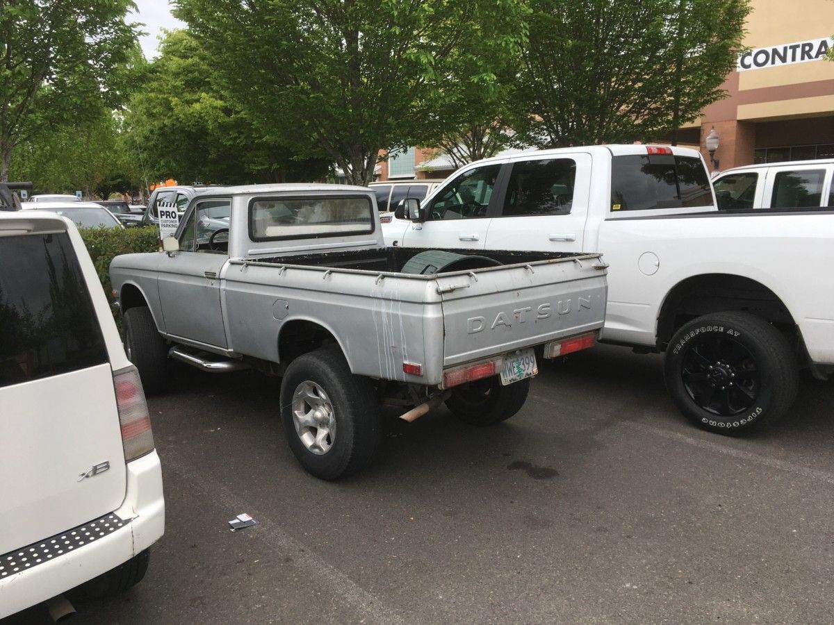 I found this little Datsun pickup riding high at Home Depot, trying hard to fit in with all the other high-riding big pickups. It even sported a 4×4 badge. Undoubtedly [&hellip;]