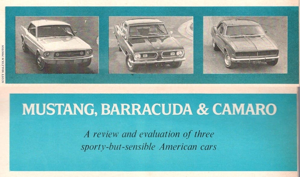 This comparison by Road and Track of the three new 1967 pony cars is a bit different. Instead of a breathless and hyperbolic test of the biggest engine versions, R&T [&hellip;]