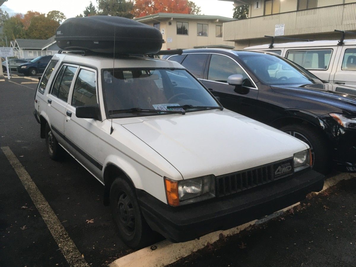 What a fine lineup of Eugene-mobiles: Jeep Cherokee (XJ), our featured Tercel 4WD wagon, Volvo XC60 and of course the ubiquitous VW Vanagon (T3). Plenty of grist for the CC [&hellip;]