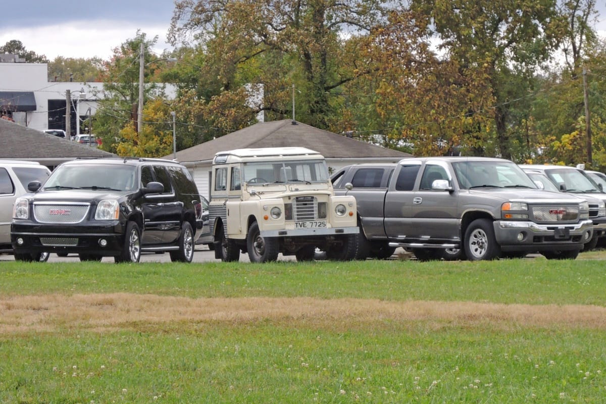 This pairing of 4x4s for sale at a local used car dealership caught my eye – a 1978 Land Rover flanked by two more recent GMCs.  Each is a vastly [&hellip;]