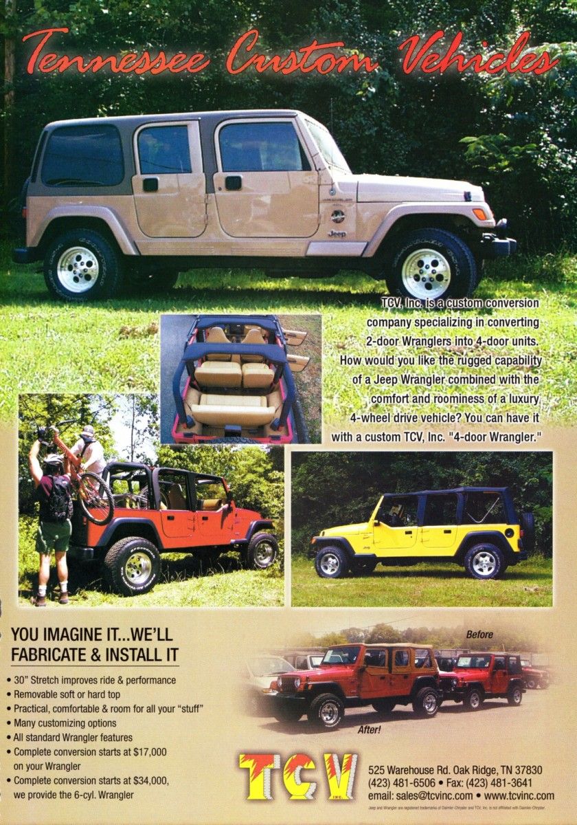 Vintage Ad: 2000 Jeep Wrangler Four Door – Before There Was A Factory Version Here’s some more: