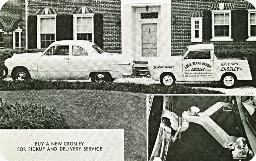 Here’s a perfect reason to buy a new Crosley: it’s perfect for automobile pickup and delivery. Just attach a bumper hitch to your client’s car—hopefully not scratching the chrome in the [&hellip;]