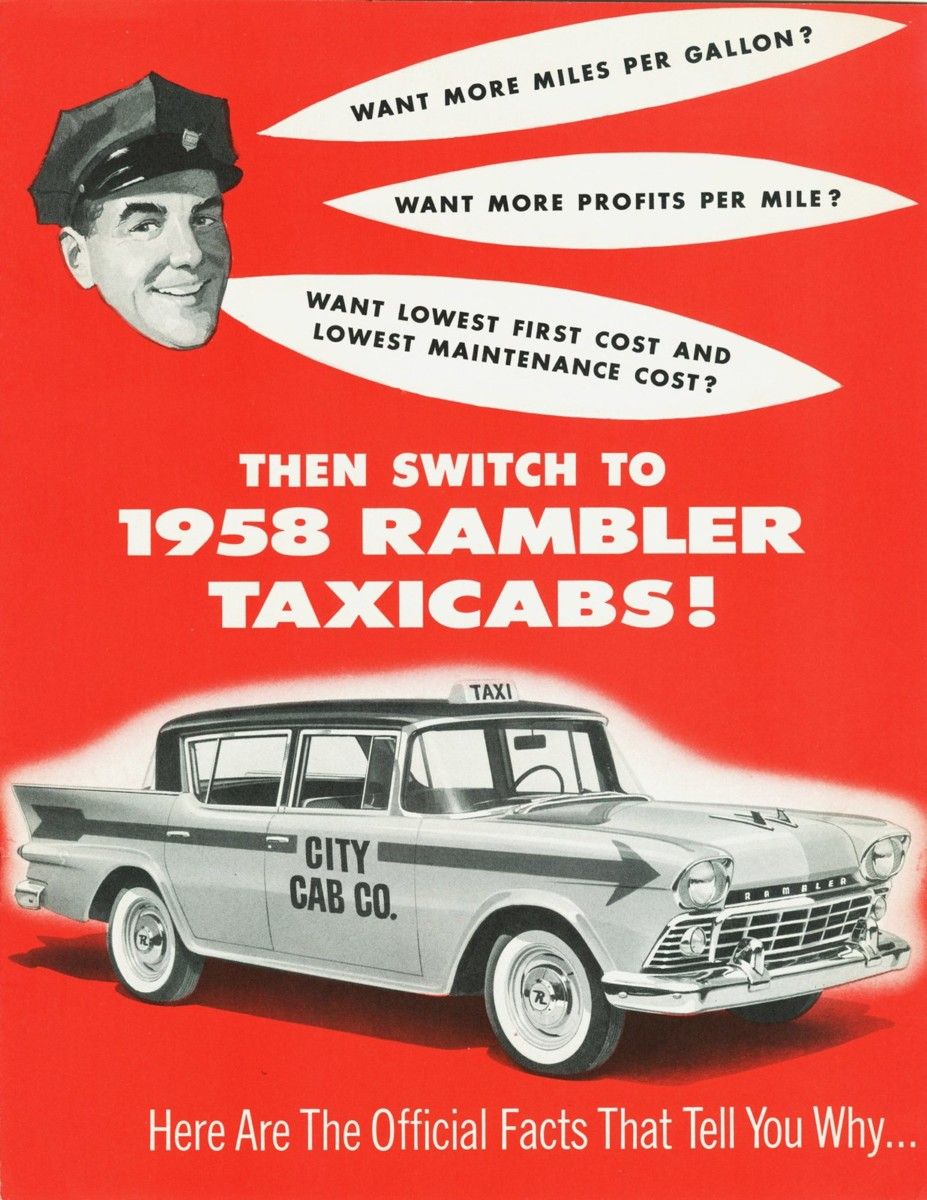 &nbsp; In addition to Rambulances, AMC also sold taxis, although they were not called Ramblicabs. Seems like Ramblers would have made good taxis: they were relatively roomy yet compact, fairly [&hellip;]