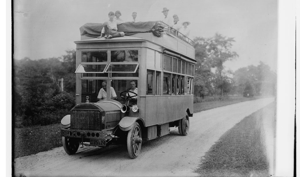 CC reader Carlton C. sent me a link to these images at the Library of Congress, of R.R. Conklin’s “Auto Bus” land yacht that he commissioned, here underway on a [&hellip;]