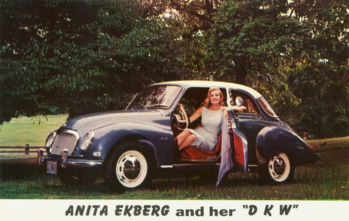 Thanks to the rear-hinged “suicide” door of this DKW coupe, we get to see a lot more of the lovely Anita Ekberg than we would if it was front-hinged. It [&hellip;]