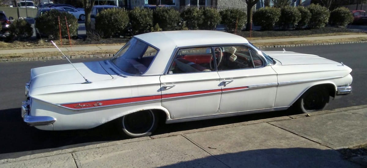I call this one “The Time Machine”.  I’m tooling along Route 46 in Denville, and I see this car parked just off the highway on Legion Place next to a [&hellip;]