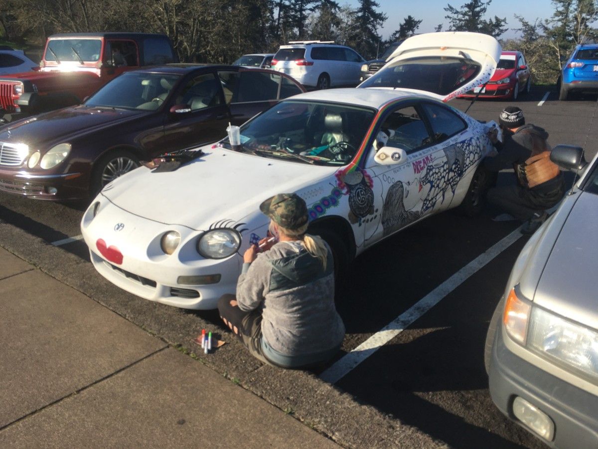 I’ve shown you dozens of “The Painted Cars of Eugene” over the years. But this is the first time I’ve caught one in the act of being painted, on top [&hellip;]