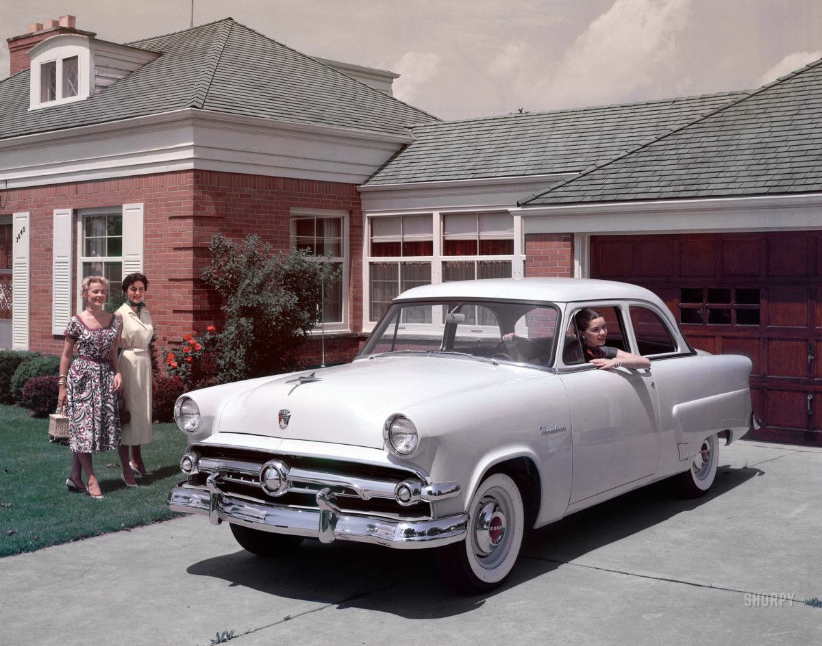 Vintage PR Shot: 1954 Ford Mainline Tudor Sedan – A Thrifty Ride For The Suburban Bride