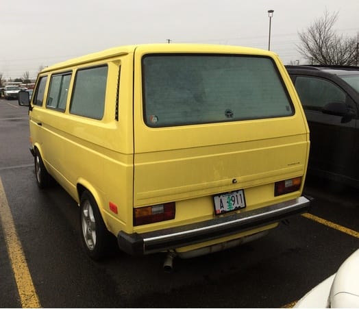 (first posted 3/26/2016)    When I pulled into the empty parking space at Jerry’s, I couldn’t help but notice the bright yellow T3 Vanagon in front of me. Very nice shade [&hellip;]