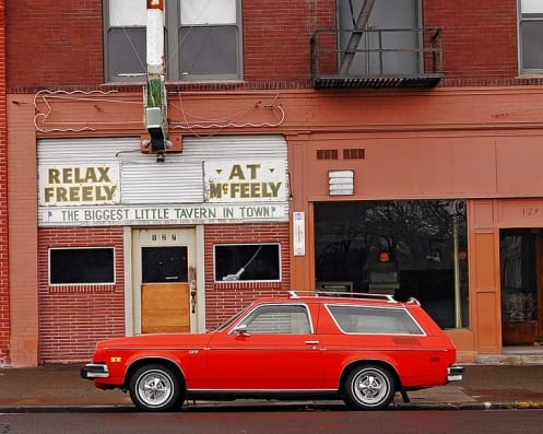 (first posted 5/21/2016)    How could I resist these shots by Curtis Perry of a Vega “Nomad” wagon in front of McFeely’s Bar in Walla Walla, WA? It’s been a fixture [&hellip;]