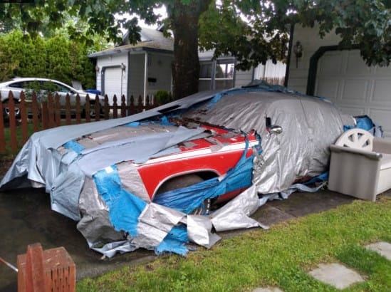 One of my neighbors has a project car that is slowly trying to expose itself. I have a guess what’s hiding under those old tarps, but I’m sure the Curbside [&hellip;]