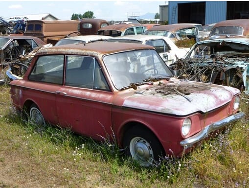 (first posted 8/19/2011)      The Hillman Imp shares much more with the Corvair than its obviously cribbed styling. It’s a classic tale: a maker of very conventional front engine-rear wheel drive [&hellip;]