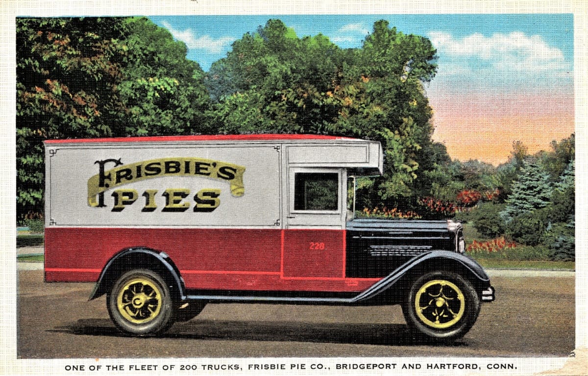 When I ran across this postcard of a Friesbie’s Pie truck, I wondered if that was the inspiration for the name of the Frisbee. It rather made sense, but then [&hellip;]