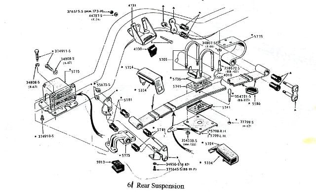 1961 Thunderbird suspension diagram