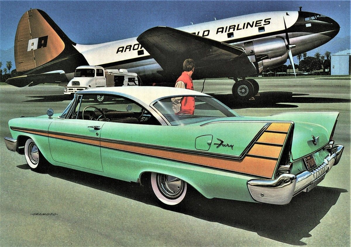 I don’t know the origin of this rendering, but the artist has eclectic taste. The ’57 Fury is of course a classic, but the choice of the plane and truck [&hellip;]