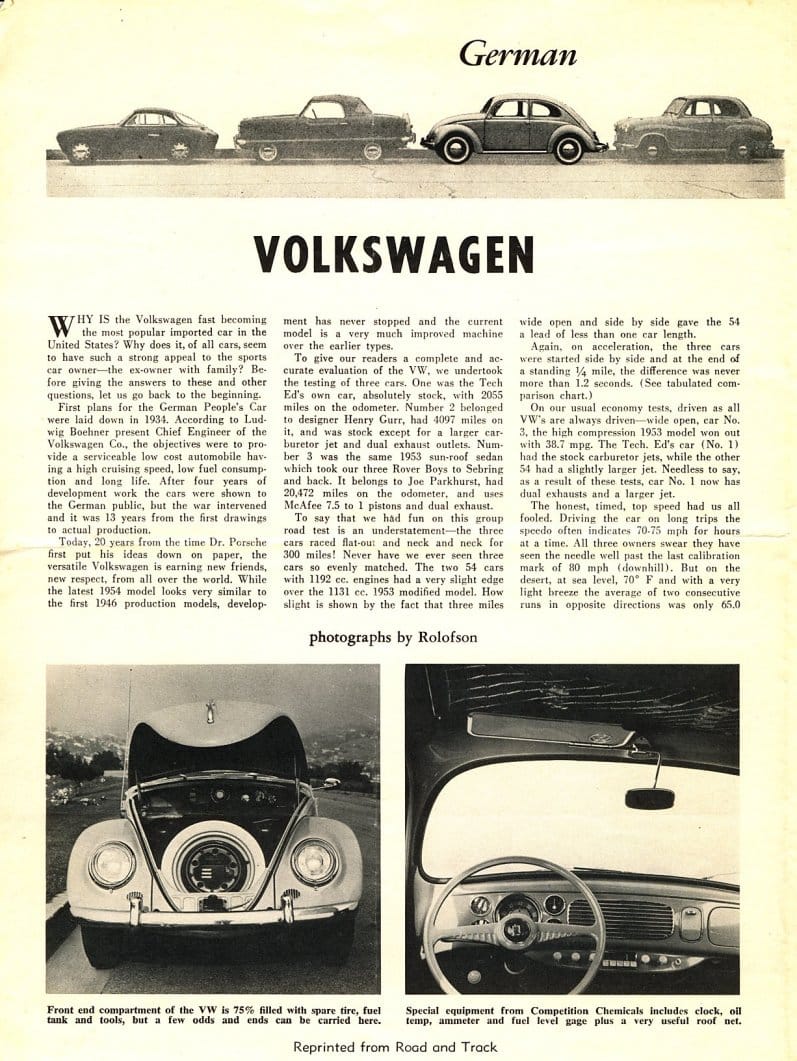 As you all know, I have a very deep affection for the Volkswagen. One of the many things that interest me is how it was seen and evaluated at various [&hellip;]