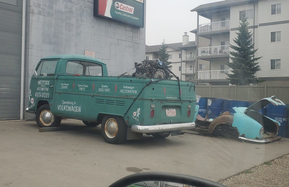 It was the engine in the back of this T2 pickup that caught my eye: looks to be a Subaru boxer, undoubtedly intended for a T3 Vanagon, to replace the [&hellip;]