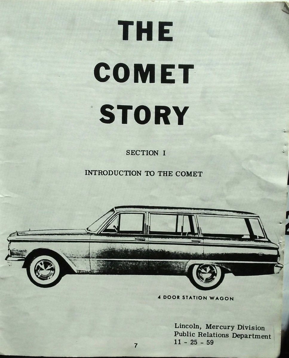 CC Literature: Secret Classified Documents Revealed–“The Comet Story” (1960) I classify these documents as “secret” because I have searched the internet for “The Comet Story” several times over the years and have never found any reference to it.
