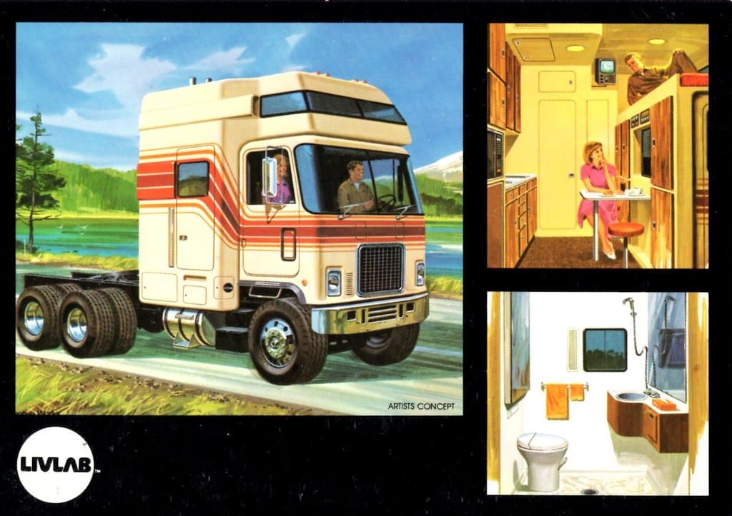 This was a bit ahead of the times. I’ve seen what amount to trailer mounted behind the cab of some trucks from time to time, but back when length regulations [&hellip;]