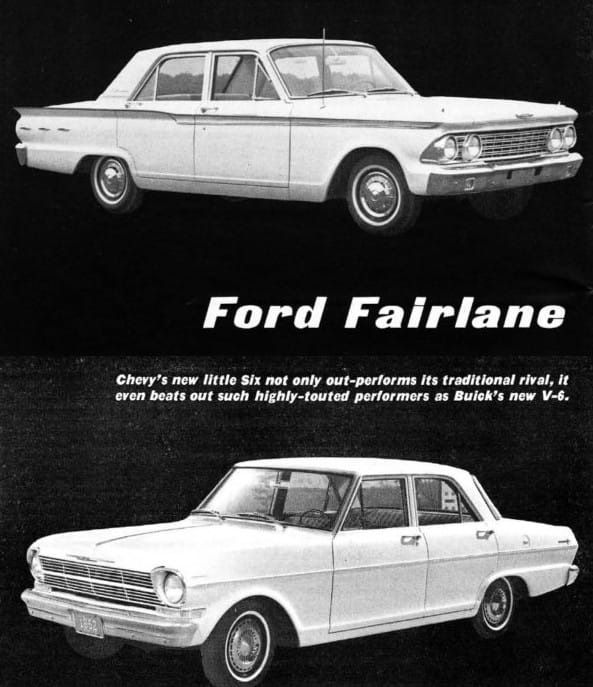 This comparison hits very close to home, as in the Niedermeyer home on Park Avenue in Iowa City in 1962, that is. My father bought a ’62 Fairlane (a base [&hellip;]