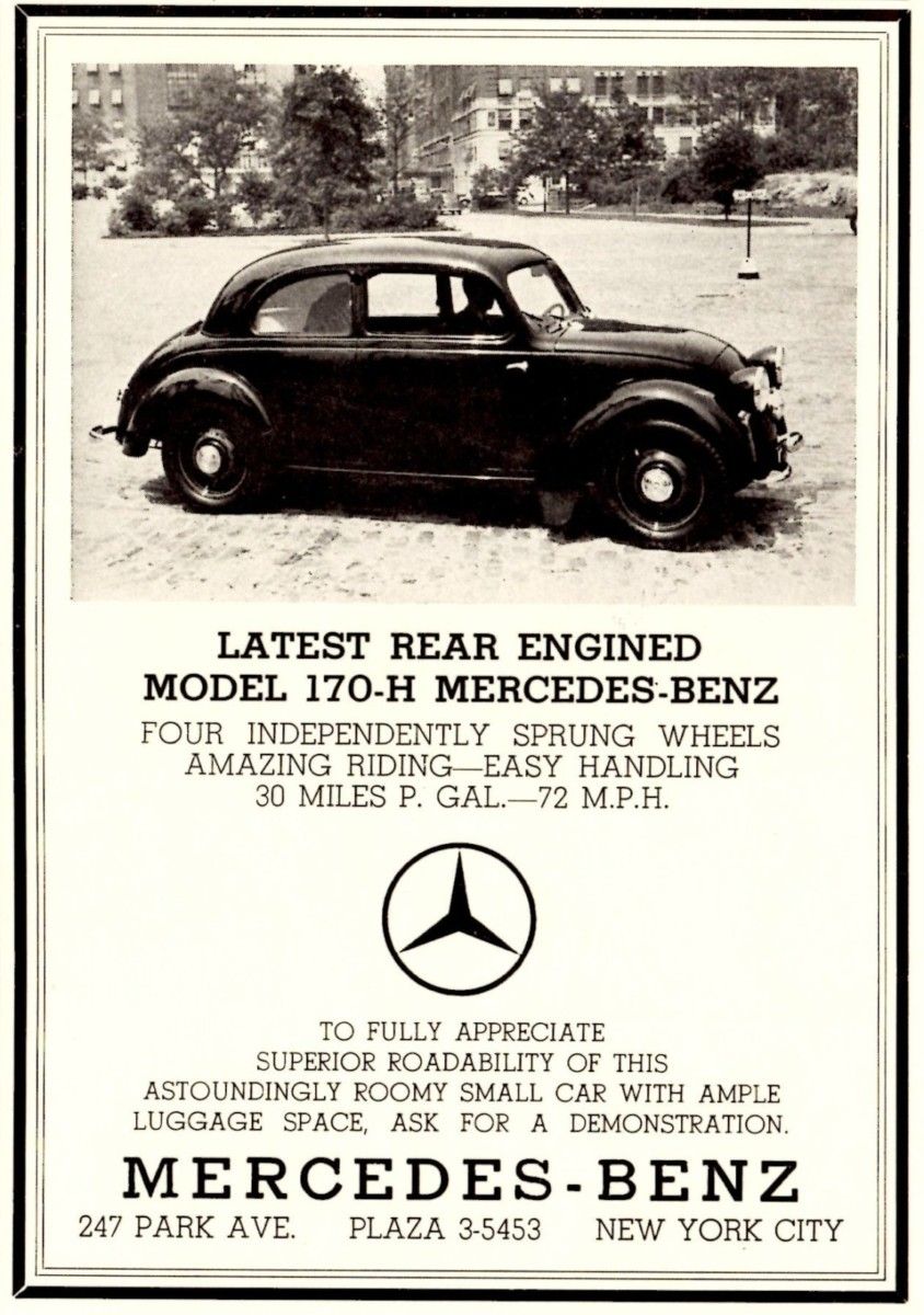 This was unexpected; I knew that some very high end Mercedes were sold in the US in the prewar era, as they were glamorous and very exclusive. But a 170-H? [&hellip;]