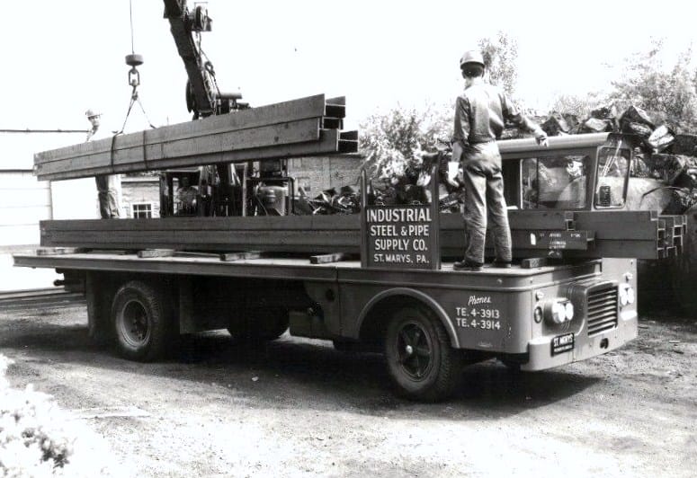 I used to see half (third?) cab trucks like this occasionally in the Baltimore area; they always caught my eye. What a logical solution to carrying long pipes and steel [&hellip;]