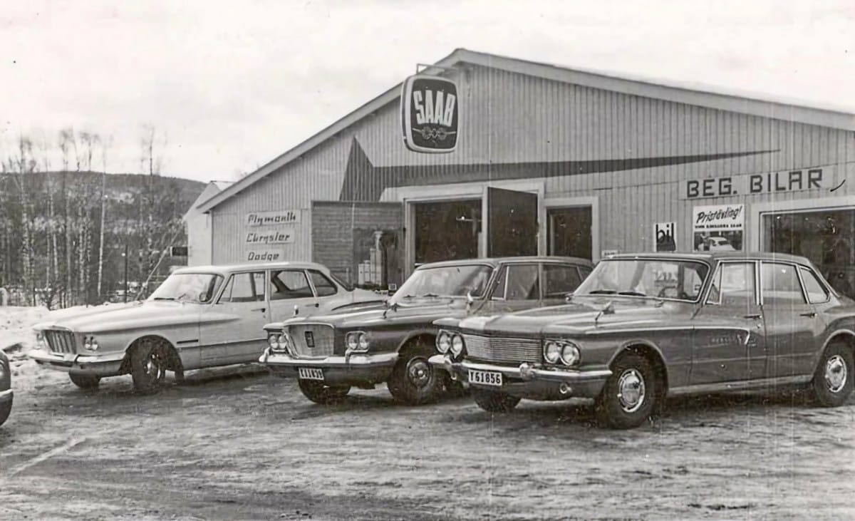 Vintage Photo: Swedish Saab-Chrysler-Plymouth-Dodge Dealer Well, Mercedeses were handled by Studebaker dealerships in the U.S. for awhile, so why not this in Sweden! Closest