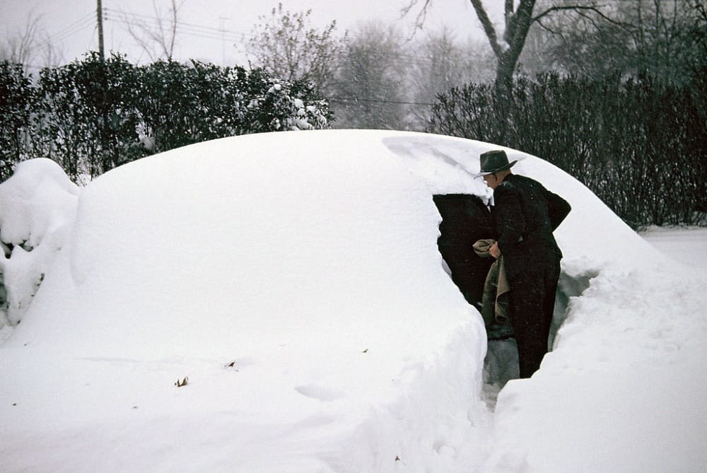 Wordless Vintage Snapshot: Looking Forward To Winter