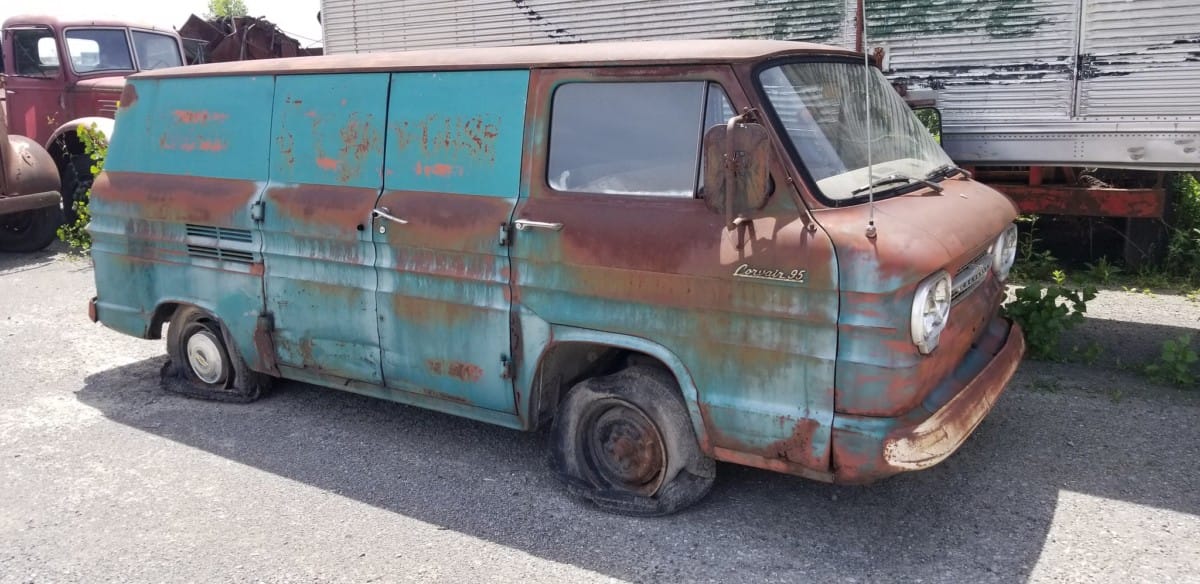 Photos from the Cohort by Slant Six. Found at the Rose Enterprise Motor vehicle display area, in Greigsville, Piffard, NY.  This isn’t the first time one of these Corvair-powered vans [&hellip;]