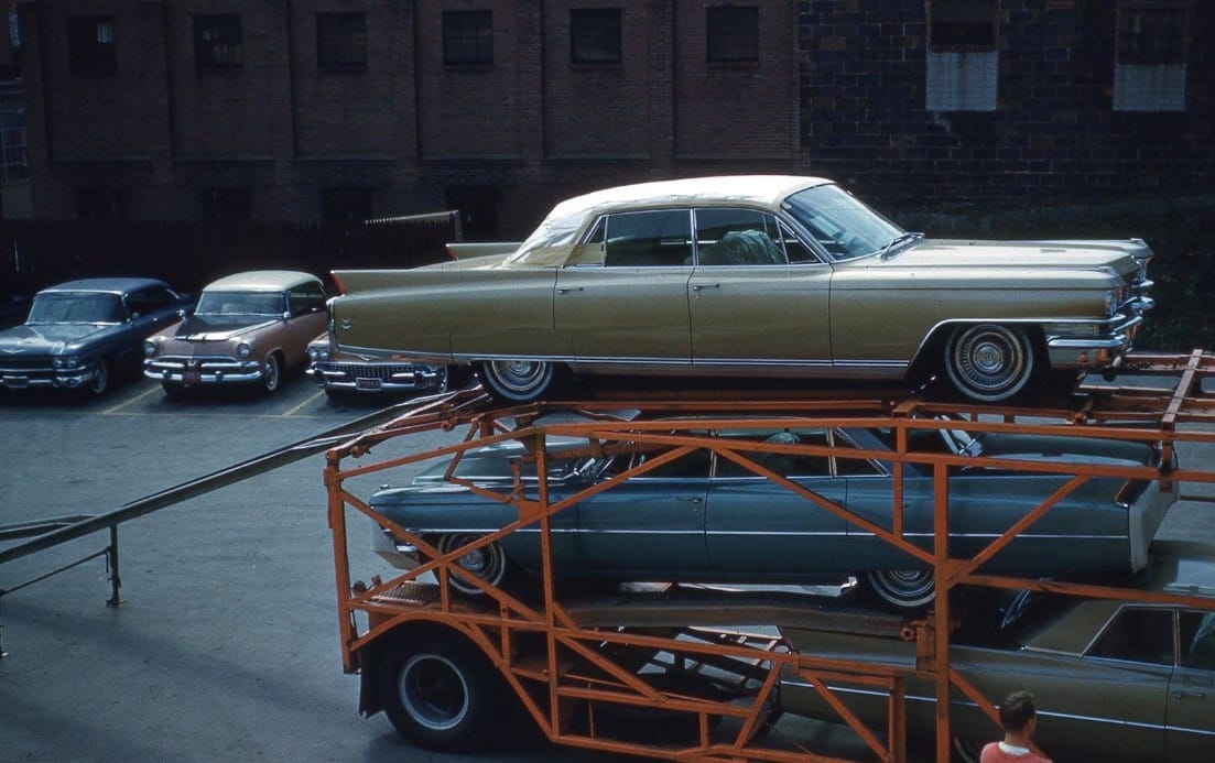 A few months ago I posted a couple of old photos featuring some ’63 Caddys being delivered. Their location? Barrett Cadillac, in Youngstown, OH. Turned out in later browsing that [&hellip;]