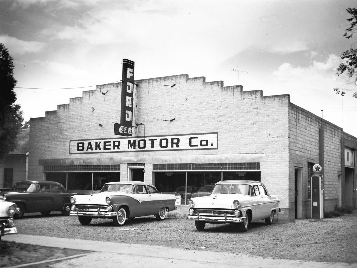 Vintage Dealers: Ford Dealers In The ’50s & ’60s Baker Motor Co., Delta, Colorado, 1955.