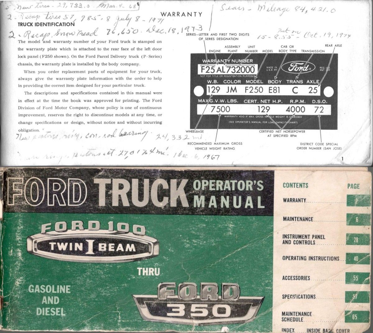 My ’66 F100—with the 240 six—didn’t have the owner’s manual when I bought it in 1987. When I stumbled into one in a used book store some years later, I [&hellip;]