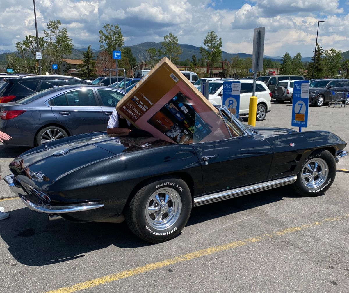 Curbside Find: Who Needs A Pickup To Haul A Bulky Load When You Have A Corvette Convertible? Photos from the Cohort by Thomas Jarvis. Arriving…