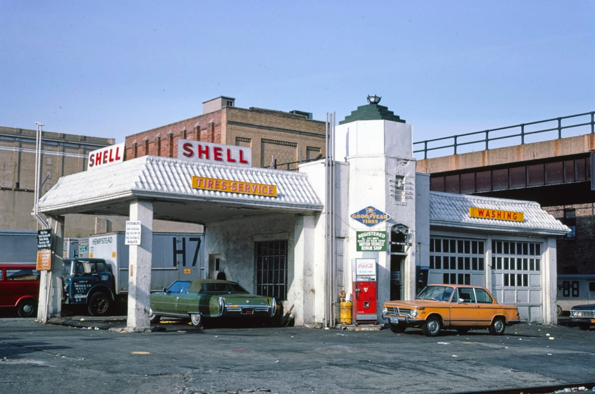 Vintage Snapshots: Gas Stations In The 1970s Shell gas station, New York City, New York.