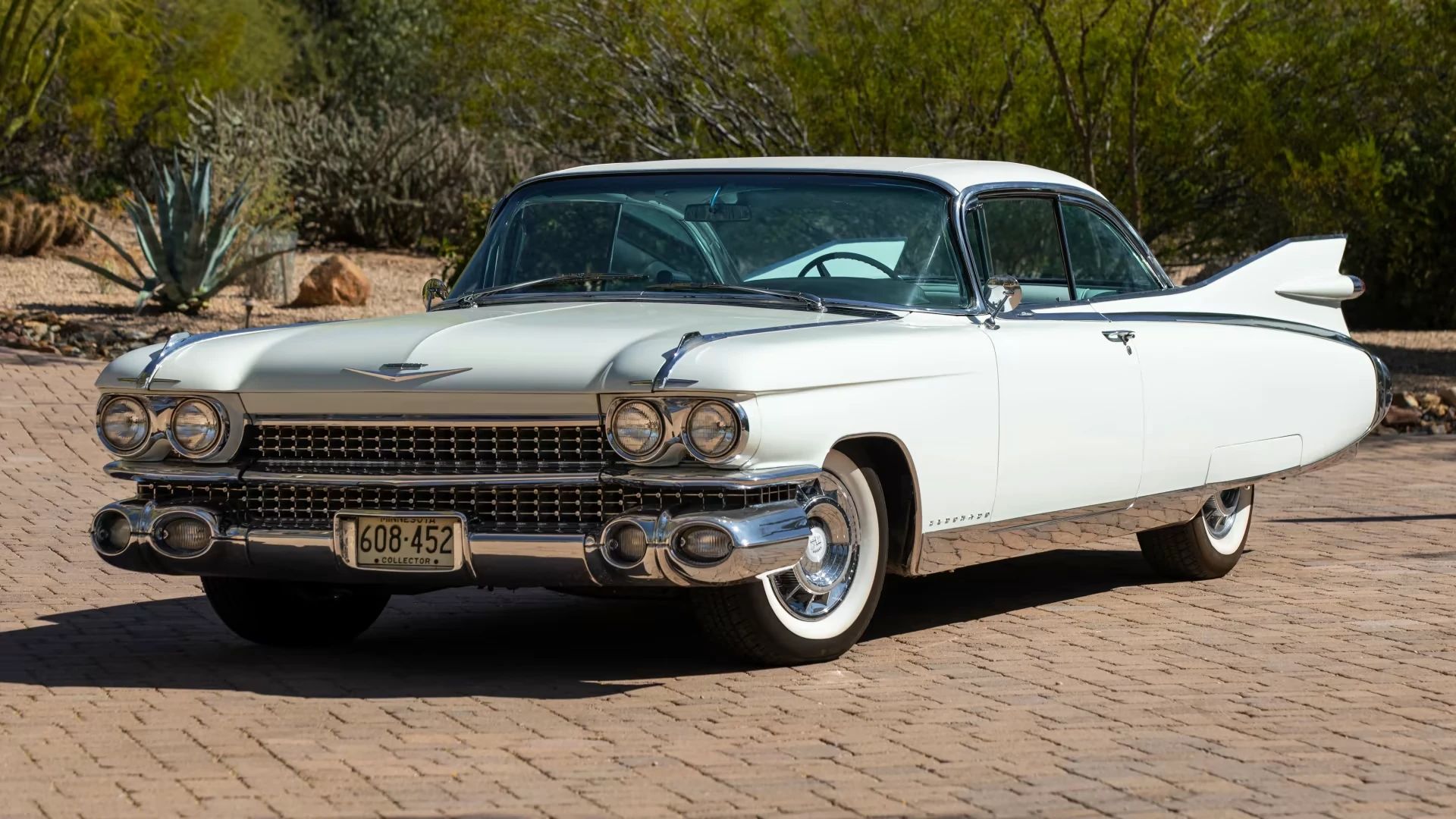 1960 Cadillac Eldorado Seville: An Artifact Of The Tomorrow That Never Was 2 Front 3q view of an Olympic White 1959 Cadillac Eldorado Seville hardtop