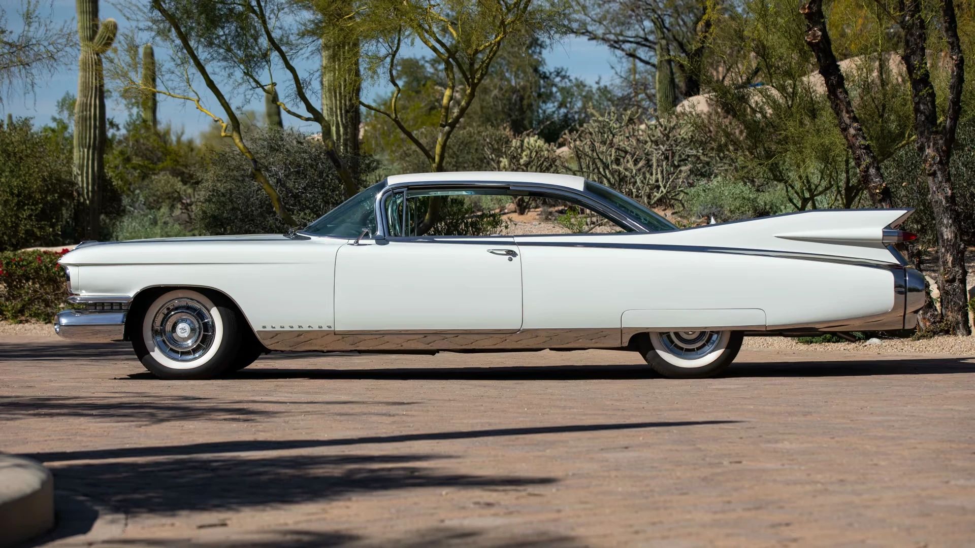1960 Cadillac Eldorado Seville: An Artifact Of The Tomorrow That Never Was 3 Left side view of an Olympic White 1959 Cadillac Eldorado Seville hardtop
