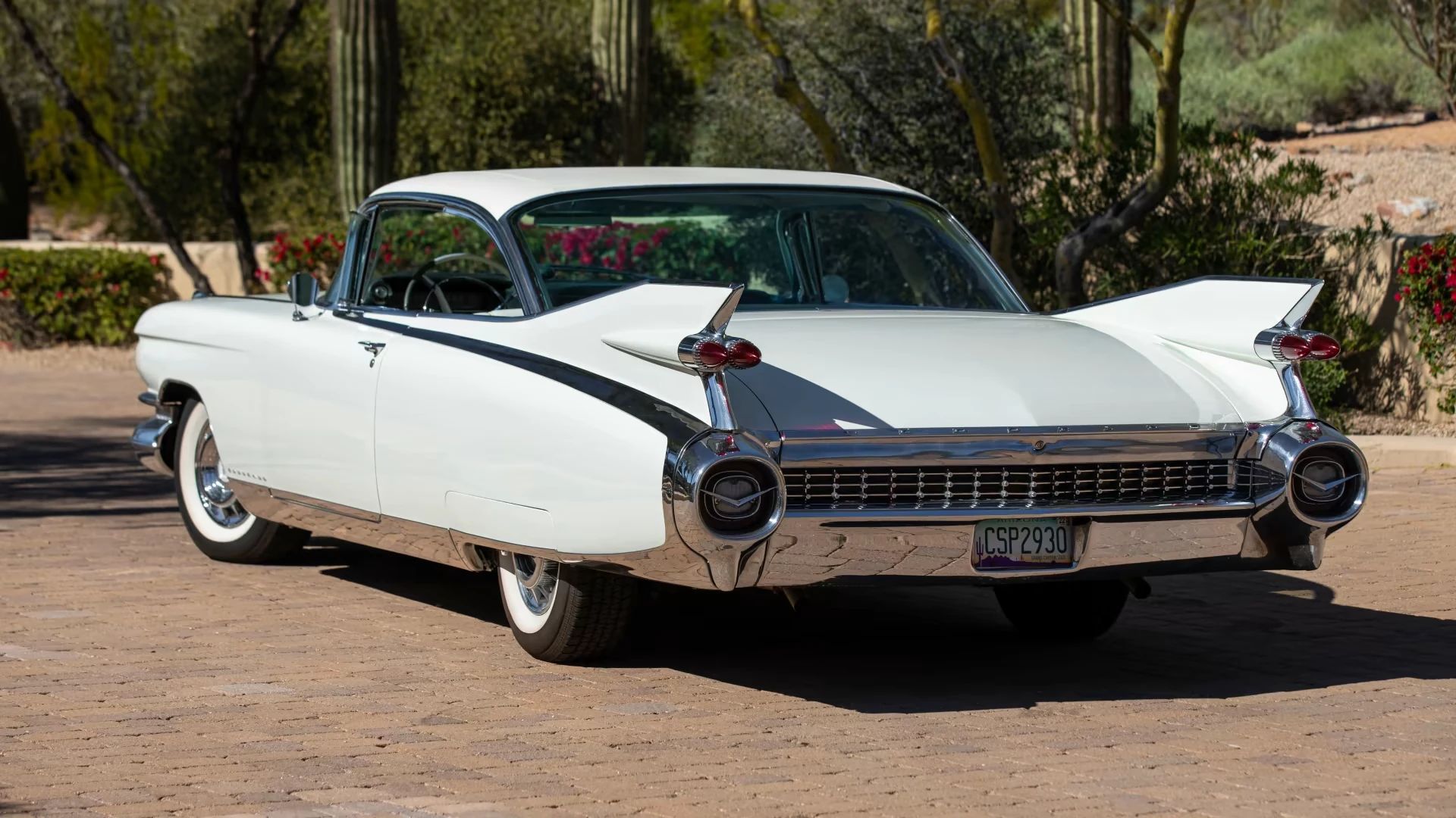 1960 Cadillac Eldorado Seville: An Artifact Of The Tomorrow That Never Was 4 Rear 3q view of an Olympic White 1959 Cadillac Eldorado Seville hardtop