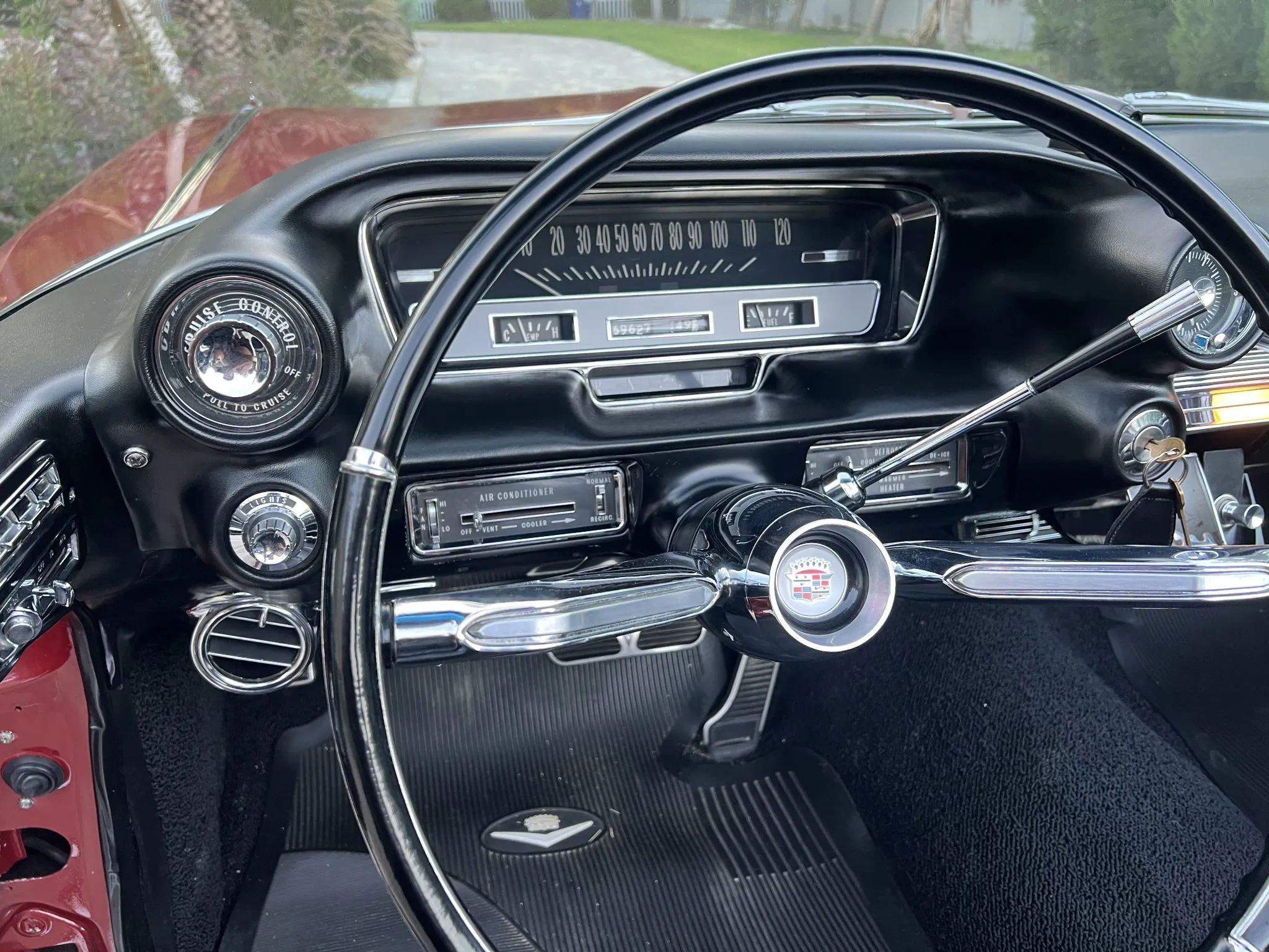 1960 Cadillac Eldorado Seville: An Artifact Of The Tomorrow That Never Was 21 Dashboard of a Pompeian Red 1960 Cadillac Eldorado Biarritz with cruise control and air conditioning