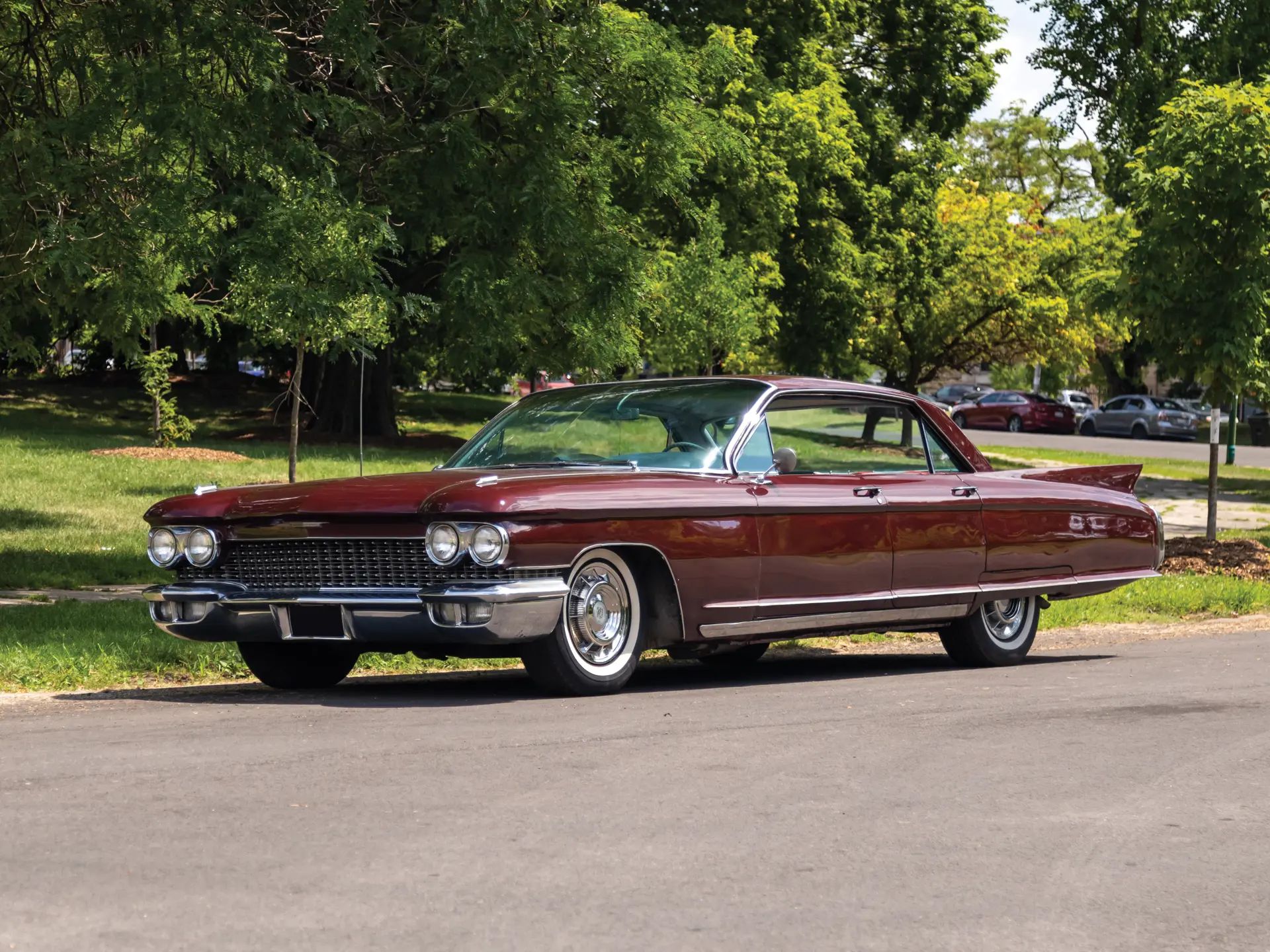 1960 Cadillac Eldorado Seville: An Artifact Of The Tomorrow That Never Was 9 Front 3q view of a Plum 1960 Cadillac Eldorado Brougham four-door hardtop